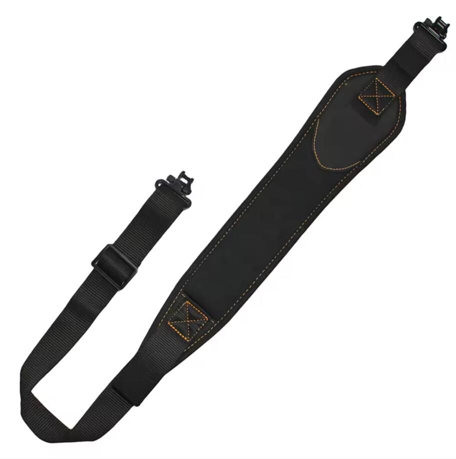 BLACK Hunting Sling with Swivels Durable Neoprene Sling for Outdoor Hunting